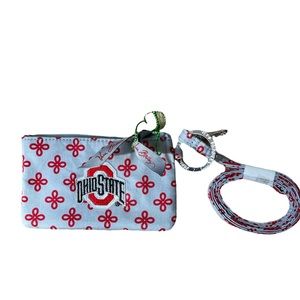 Vera Bradley Ohio State Wallet and Lanyard